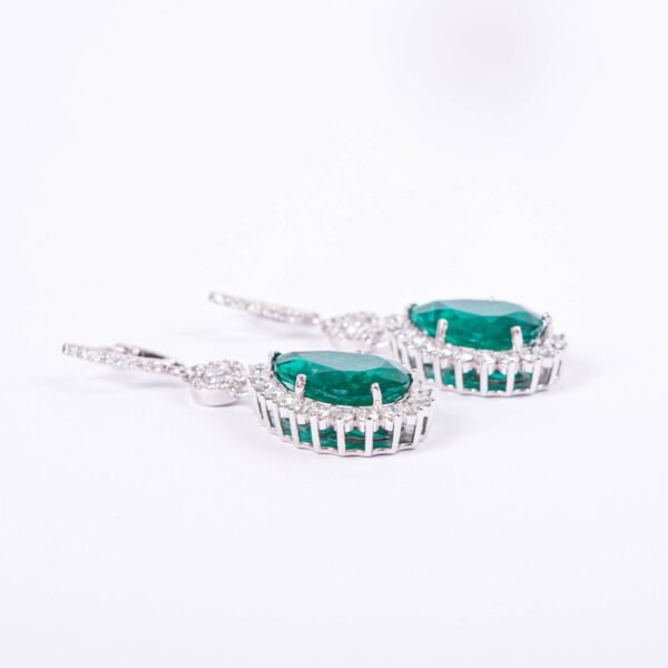 ARETES ORO BLANCO - TIPO PERA - Image 3