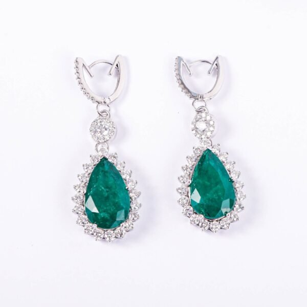 ARETES ORO BLANCO - TIPO PERA