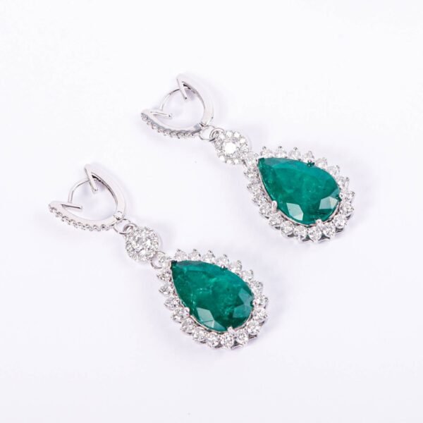 ARETES ORO BLANCO - TIPO PERA - Image 2