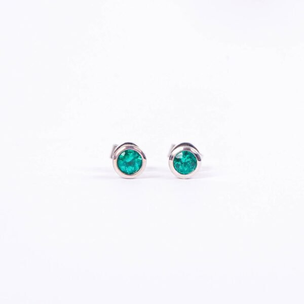 TOPOS ORO BLANCO BEZEL ESMERALDA