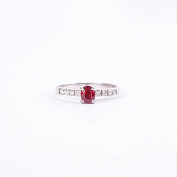 ANILLO ORO BLANCO RUBI - Image 3