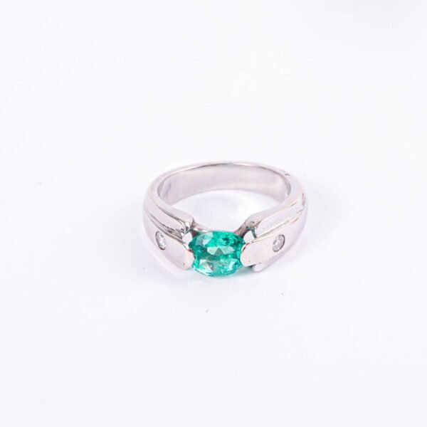 ANILLO ORO BLANCO ESMERALDA 1,20 CT - Image 3